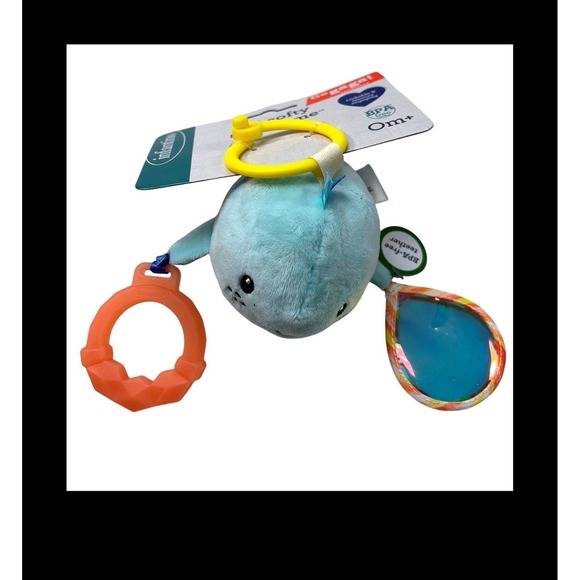 Infantino Other - Infantino Gogaga Big Softy Sea Chime Blue Whale Baby Stroller Toy Teether Mirror